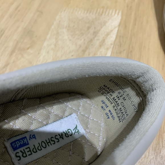 Grasshoppers Shoes Womens 6.5M Casual Sneakers Beige Canvas Wedge Lace Up‎ - Picture 6 of 7